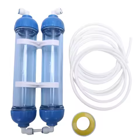 Water Filter 2Pcs T33 Cartridge Housing Diy T33 Shell Filter Bottle 4Pcs Fittings Water Purifier For