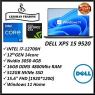 [Next Day Deliver] [New Arrival -BRAND NEW] DELL XPS 15 9520 FHD Laptop 15.6"intel i7-12700H 14 CORE| 16GB RAM | 512GB NVMe SSD | GeForce RTX 3050 - 4GB | WIN 11 HOME | 2 YEARS WARRANTY BY DELL