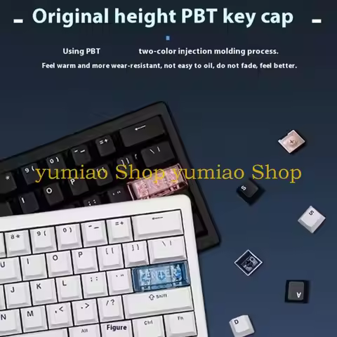 587B QK61 V2 Mechanical Keyboard with 60% Designing Color Lighting Wireless Keypad