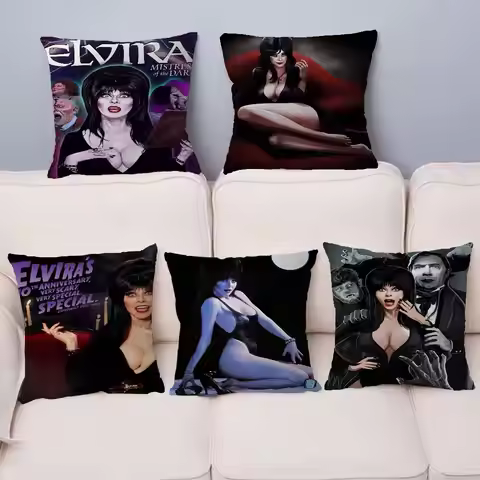 Film E-Elvira M-Mistress D-Dark Pillow Cover for Bedroom Room and Living Room Sofa Decorative Cushio