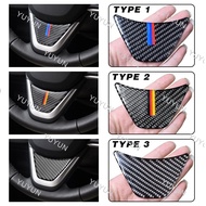 YY New Carbon Fiber Car Steering Wheel Sticker For BMW X1 2016 F48 2017 F52 F45 F46 X2 Performance A