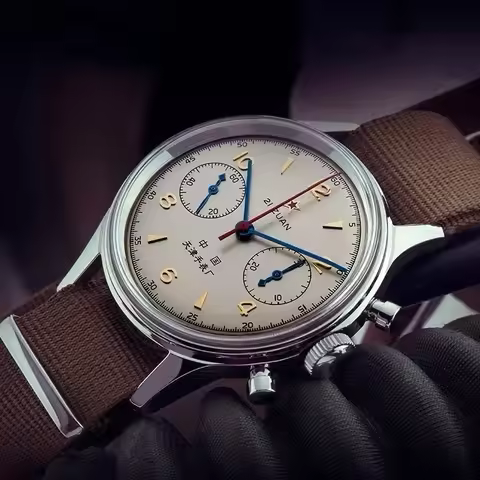 Minimalist 1963 Pilot Model Watch - 42mm - Men's Quartz Watch - Waterproof - Reflective Chronograph 