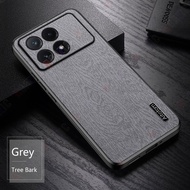 Roazic vỏ cây trường hợp đối với Redmi K70/Redmi K70 Pro Ốp điện thoại sang trọng Matte sọc bao gồm