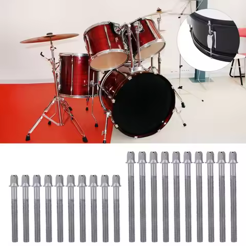 R6FE 10Pcs Drum Lug Screws Drum Tension Lug Screws Drum Tight Tension Rods Drum Tight Screws Drum Ha