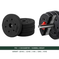 [366SH] Dumbbell Plate / PVC Barbell | Dumbbell Plate Barbell 1.25kg 2.5kg 5kg 7.5kg 10kg | Weight T