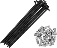 INFINAUTO Set of 20 13G Bicycle Spokes 107 mm Bicycle Spokes 304 Stainless Steel Black