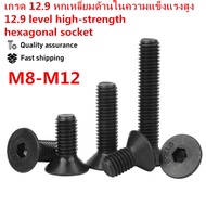 12.9 Grade High-Strength Countersunk Head Hexagon Socket Screw M8-M12 Flat Head Hexagon Bolt Screw M