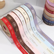 1 roll 45meter Eternal Love Wording Ribbon Reben Hadiah Reben Bouquet Bronzing Love Is Eternal Wordi