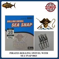 PIRATES Rolling Swivel With Sea Snap 8863 / Swivel Snap