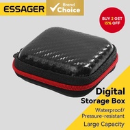 Essager Mini Portable Earphone bag Headphone USB Cable Case Storage Box Wallet Carrying Pouch Bag Ea
