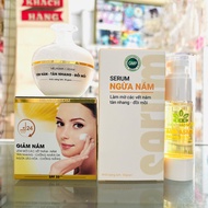 Combo to reduce melasma, freckles, age spots and prevent aging Mien Herb (Cream 20g + Serum 30ml)