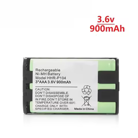 3.6V 900mah Home Phone Battery For Panasonic HHR-P104 HHR-P104A/1B HHRP104 Type 29 3*AAA NiMH 3.6V R