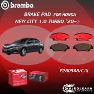ผ้าเบรคหน้า BREMBO HONDA NEW CITY เครื่อง 1.0 TURBO ปี20-> (F)P28 050B/C/X