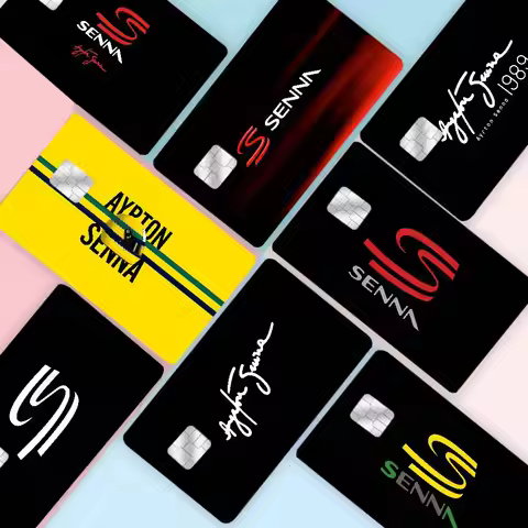 A-Ayrton S-Senna Logo Poker Sticker Film Tape Skin For Credit Card Debit Card Cartoon Waterproof Sti