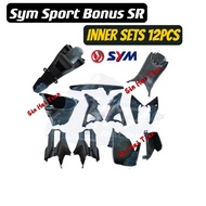 SYM SPORT BONUS SR 110 INNER COMPLETE SETS COVER BLACK MATT ORIGINAL ONE SET 12PCS