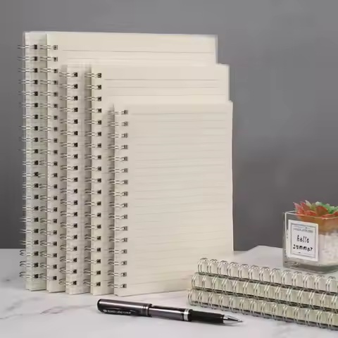Thickened A5/B5/A4 Coil Notebook 80Sheets Grids/Blank/Horizontal Line Notepad Flip Over Spiral Noteb