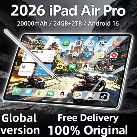 Original Tablet iPad Air Pro 11inch 24GB+2TB Tablets Android 16 Snapdragon8Gen3 Tablette PC 20000mAh