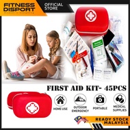 45PCS First Aid Kit Casing Lightweight And Durable Medical Trauma Survival Kit For Car Sports Hiking