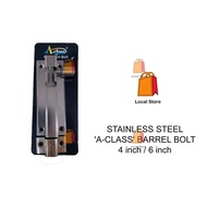 [ 1 UNIT ] A-Class Stainless Steel Door Latch With Screws Set Tower Bolt Gate Fence Toilet Selak Pin