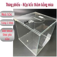 Transparent mica box for lottery - Suggestion box - Transparent mica ballot box