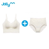 Jollynn Cloud Soft Lace Deep V Camisole Bra เสื้อในฟรีไซส์ ดีไซน์ลูกไม้สวยหรู