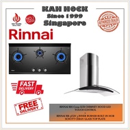 RINNAI RH-C209-GCR CHIMNEY HOOD+RINNAI RB-3CGN 3 BURNER BUILT-IN HOB BUNDLE