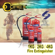 OREX FIRE EXTINGUISHER 1KG/2KG/4KG/6KG ABC POWDER TYPE / FOR YOUR SAFETY