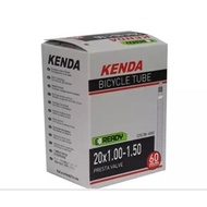 KENDA Bicycle Tire Inner Tube 20 inch 1.00/1.50 (406) FV Presta Valve (Made in Taiwan) Birdy Tube Ca