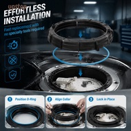 UPSTOTO  Tank Locking Ring, Easy Fit Top Ring Cover  Pump Ring Cover, Fit Durable Rubber Locking Rin