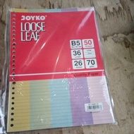 (1pcs) Loose leaf color Size B5 contains 50 sheets Loose Leaf Binder Loose Leaf Paper B5 Paper