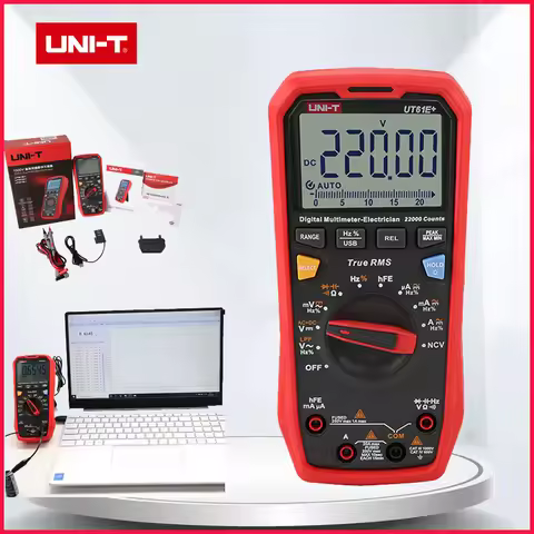 UNI-T UT61E Plus UT61B+ UT61D+ UT61E+ Multimeter Digital Tester AC DC 1000V Ammeter Voltmeter True R