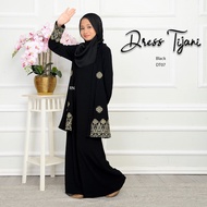 Baju Jubah Dress Cardigan Budak Kid Perempuan Songket Sulam Kenduri Raya Plain Labuh Kembang Rafanda