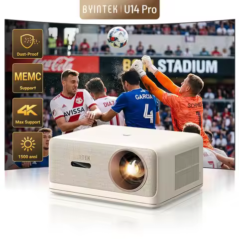 BYINTEK U14 Pro LOVE 5 Android 11 Projector Native 1080P 1500 Lumens 4K Auto Focus HDR10 24W Speaker