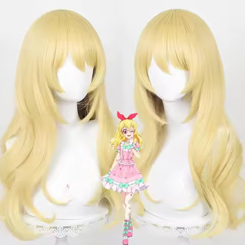 Anime Aikatsu Heroine Modeling Wig Cover Hoshimiya Ichigo Character Wig Evening Party Evening Gown M
