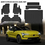 Suitable for 2025 Volvo EX30 Overseas Right Rudder Car Foot Mat TPE Tail Box Mat Carbon Fiber Patter