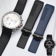 TPU Watch Bracelet For TAG HEUER CARRERA Watch Chain 20mm 22mm 24mm Silicone Watch Strap balck blue 