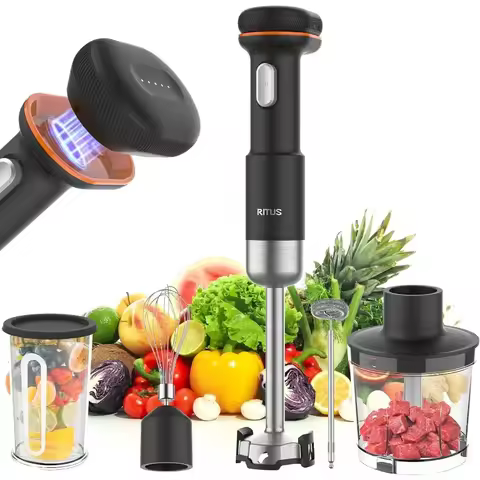 home. Commercial Immersion Blender, 5 in 1 Cordless Hand Blender Heavy Duty Motor, 4000-13000RPM lmm