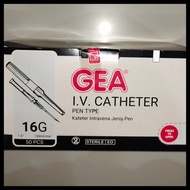 Iv Catheter 14G 14 16G 16 / Abocath Gea / Jarum Infus Gea Per Box