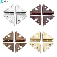 ISITA Triangle Corner Furniture Fitting Vintage Corner Brackets Protector Edge Cover Decorative Furn