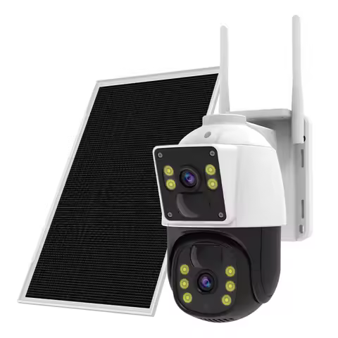 4MP O-Kam APP Dual Lens Solar Power Alarm Wireless PTZ 4G Dome Camera AI Humanoid Detection Home Sec