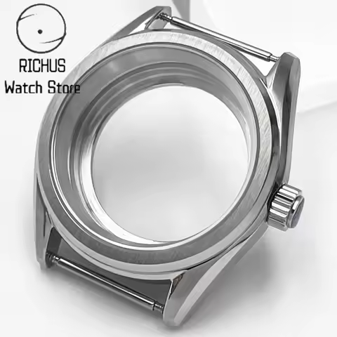 38mm Case Sapphire Glass Silver Watch Case Fit ETA2824 PT5000 Movement Watch Accessories