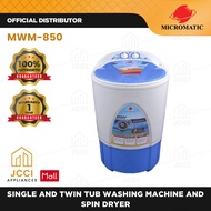 Micromatic Washing Machine Single Tub 8.0kg.Heavy Duty Motor and Body w/ Free Washboard Original w/ 1 Year Warranty MWM 850