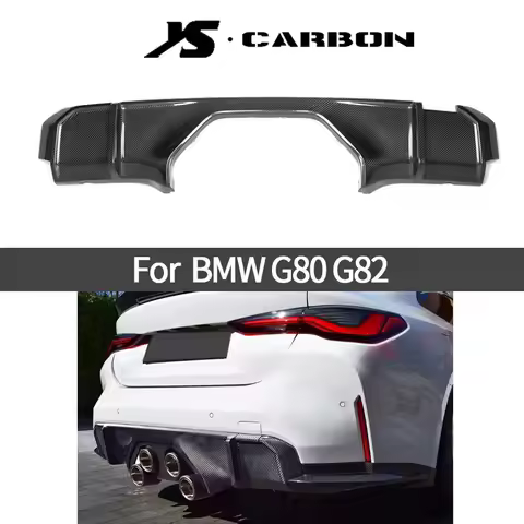 For BMW M3 M4 G80 G82 Carbon Fiber Rear Diffuser Rear Bumper Diffuser