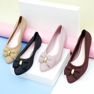Rumahkaki - Sepatu Kerja Wanita Ballet Flat Shoes Karet Hiasan Pita dan Polos Porto BTS & BTS-1
