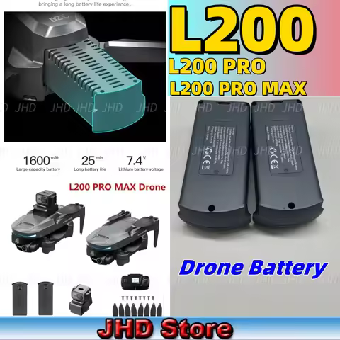 JHD Original LYZRC L200 PRO MAX Drone Battery For L200 PROMAX 7.4V 1600mAh L200 Pro Battery/ Propell