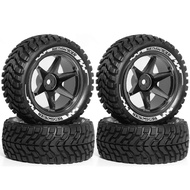 75mm Metal Wheel Hub Grip Tire Racing Flat Tires for Tamiya 1:10 FW06  XV02 TT01 RC Car Metal Upgrad