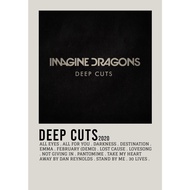 【READY STOCK】Poster Cover Album Deep Cuts by Imagine Dragons for Room/Barber/Gift/Gym