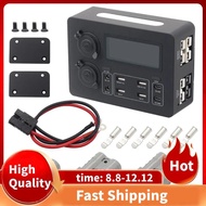 Car USB Charging Hub USB Charging Hub withLED Light & Type C Port USB Charging Hub Charging Hub with