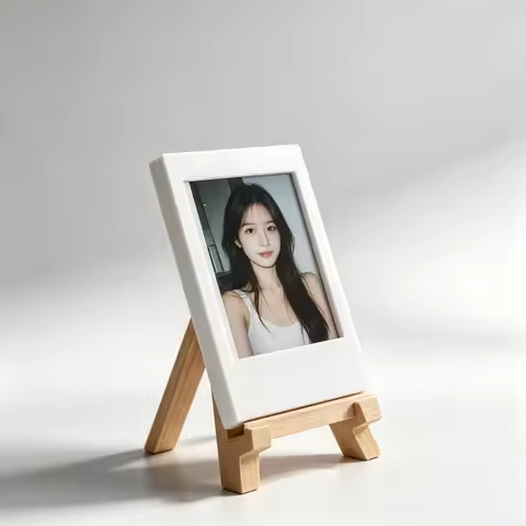 1pcs/3pcs Mini Polaroid Photo Frames with Wooden Stands, Photo Insert Display Racks, Desktop Picture