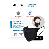 MIISOO Mask Duckbill Hitam Masker Kesehatan 3ply Masker wajah